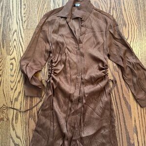 Zara Cutout Shirt Dress